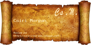 Csiri Morgan névjegykártya